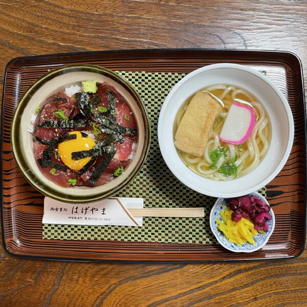 はげやまのマグロ丼ランチセット